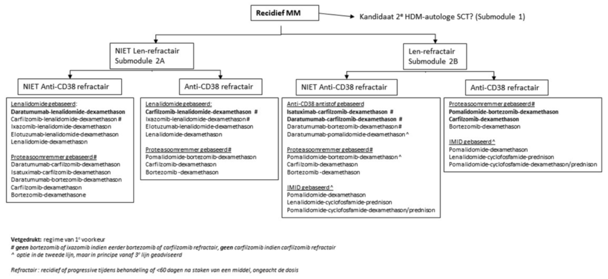 stroomdiagram behandellandschap recidief multipel myeloom